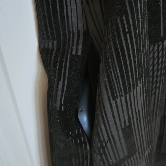 Calvin Klein Black Flocked Geometric Fit & Flare Dress | With Pockets! - Picture 5 of 10